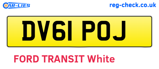 DV61POJ are the vehicle registration plates.