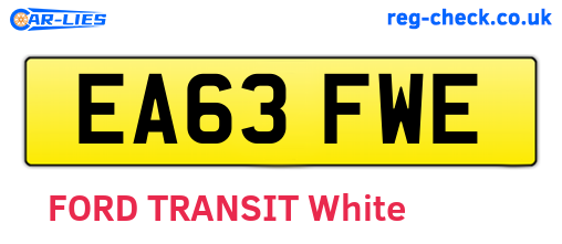 EA63FWE are the vehicle registration plates.