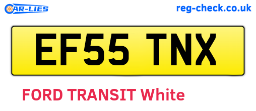 EF55TNX are the vehicle registration plates.