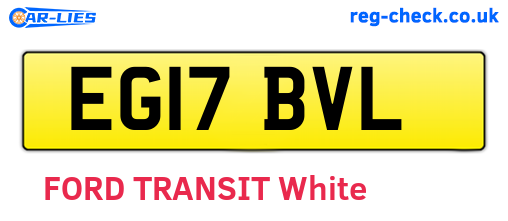 EG17BVL are the vehicle registration plates.