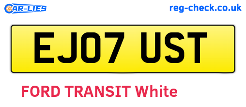 EJ07UST are the vehicle registration plates.