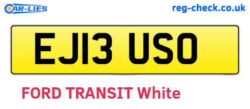 EJ13USO are the vehicle registration plates.