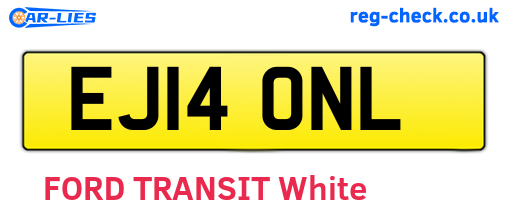 EJ14ONL are the vehicle registration plates.
