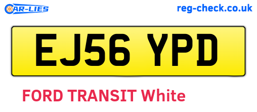 EJ56YPD are the vehicle registration plates.