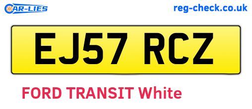 EJ57RCZ are the vehicle registration plates.