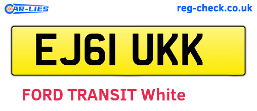 EJ61UKK are the vehicle registration plates.