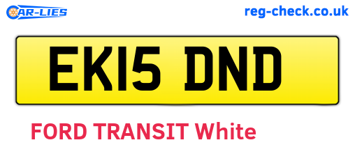 EK15DND are the vehicle registration plates.