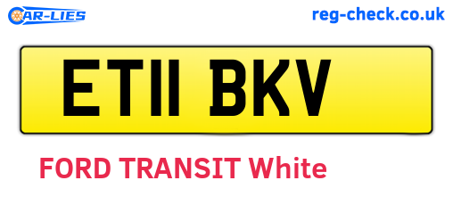 ET11BKV are the vehicle registration plates.