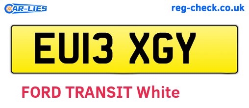 EU13XGY are the vehicle registration plates.