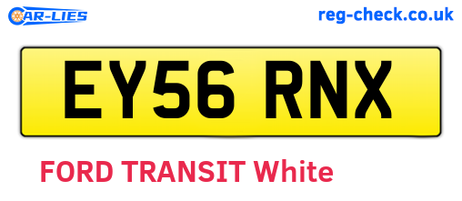 EY56RNX are the vehicle registration plates.