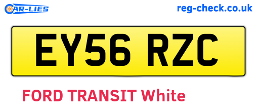 EY56RZC are the vehicle registration plates.