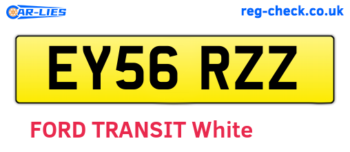 EY56RZZ are the vehicle registration plates.