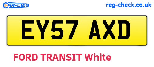 EY57AXD are the vehicle registration plates.