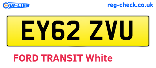 EY62ZVU are the vehicle registration plates.