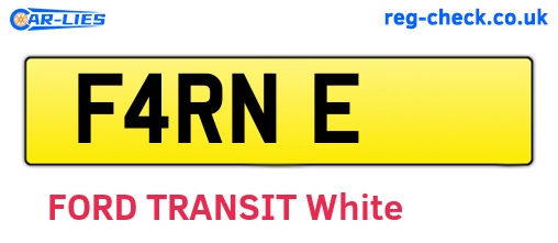 F4RNE are the vehicle registration plates.