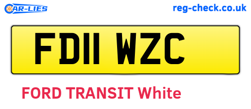 FD11WZC are the vehicle registration plates.