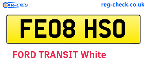 FE08HSO are the vehicle registration plates.