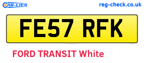 FE57RFK are the vehicle registration plates.