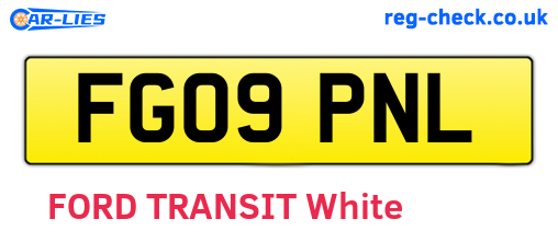 FG09PNL are the vehicle registration plates.
