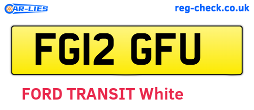 FG12GFU are the vehicle registration plates.