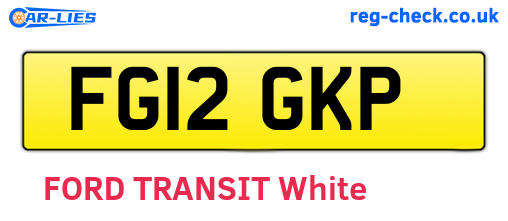 FG12GKP are the vehicle registration plates.