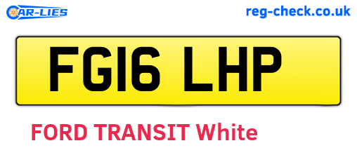 FG16LHP are the vehicle registration plates.