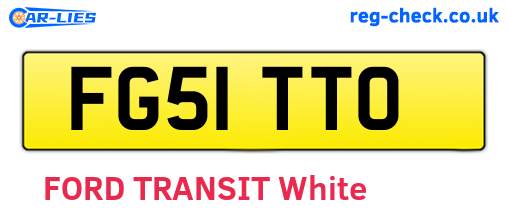 FG51TTO are the vehicle registration plates.