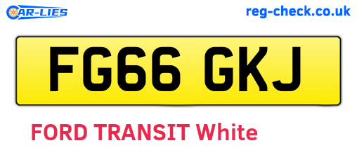 FG66GKJ are the vehicle registration plates.