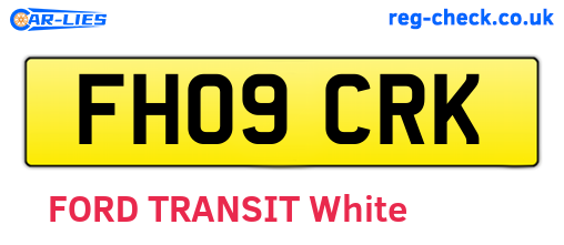 FH09CRK are the vehicle registration plates.