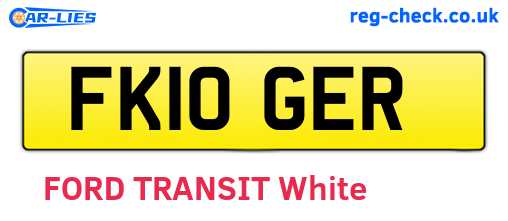 FK10GER are the vehicle registration plates.