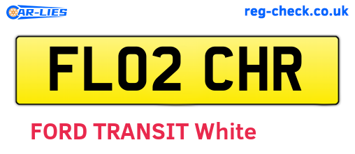 FL02CHR are the vehicle registration plates.
