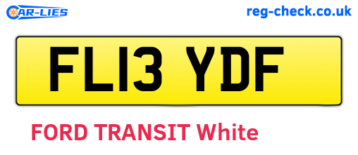 FL13YDF are the vehicle registration plates.