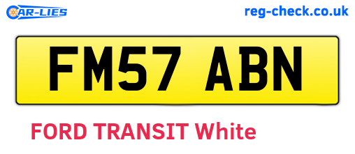 FM57ABN are the vehicle registration plates.