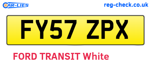 FY57ZPX are the vehicle registration plates.