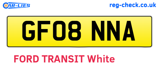 GF08NNA are the vehicle registration plates.