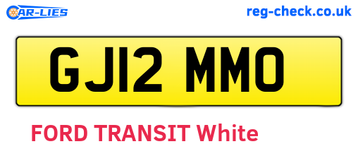 GJ12MMO are the vehicle registration plates.
