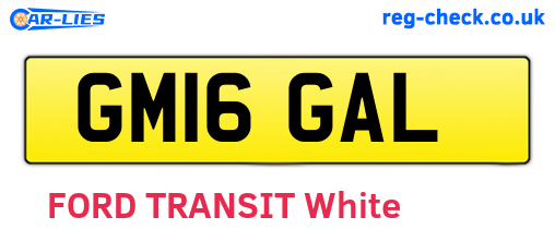 GM16GAL are the vehicle registration plates.
