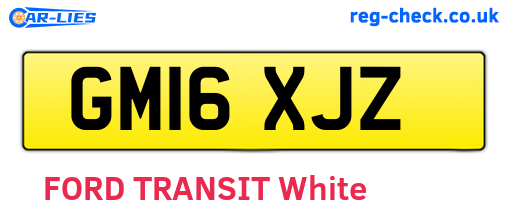GM16XJZ are the vehicle registration plates.