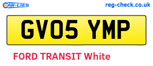 GV05YMP are the vehicle registration plates.