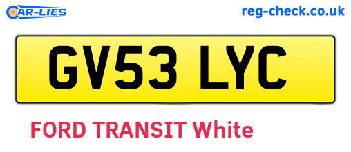 GV53LYC are the vehicle registration plates.