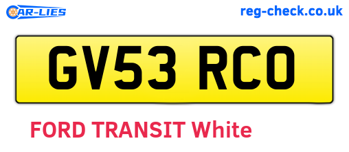 GV53RCO are the vehicle registration plates.