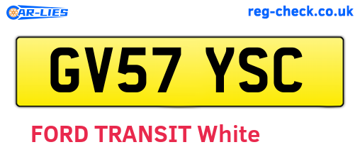 GV57YSC are the vehicle registration plates.