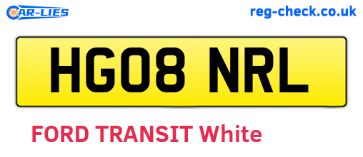 HG08NRL are the vehicle registration plates.