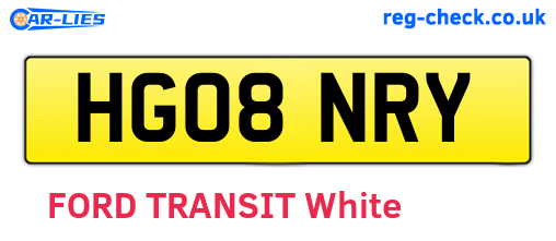 HG08NRY are the vehicle registration plates.