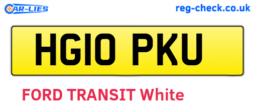 HG10PKU are the vehicle registration plates.