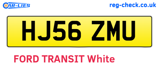 HJ56ZMU are the vehicle registration plates.
