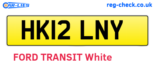 HK12LNY are the vehicle registration plates.