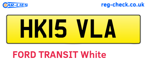 HK15VLA are the vehicle registration plates.