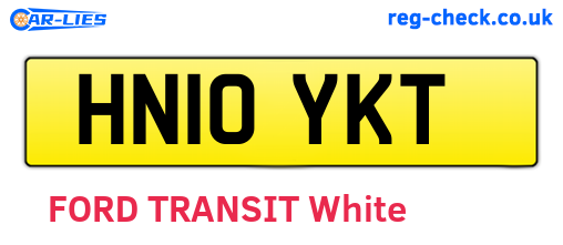 HN10YKT are the vehicle registration plates.