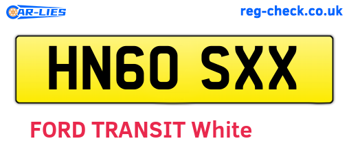 HN60SXX are the vehicle registration plates.